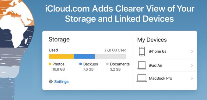 iCloud.com Adds Clearer View of Your Storage and Linked Devices