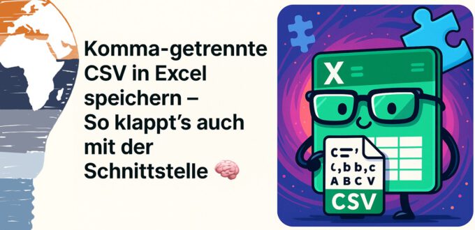 Kommagetrennte CSV in Excel speichern
